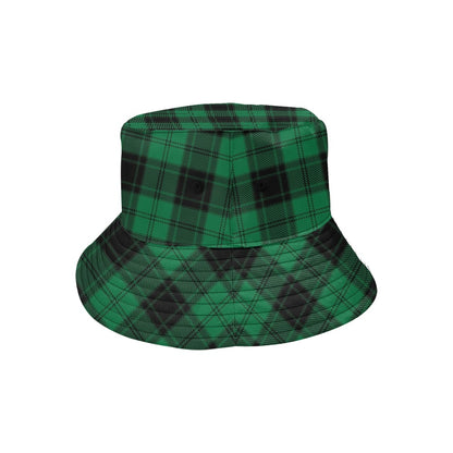 Tartan Green Print Design LKS302 Unisex Bucket Hat
