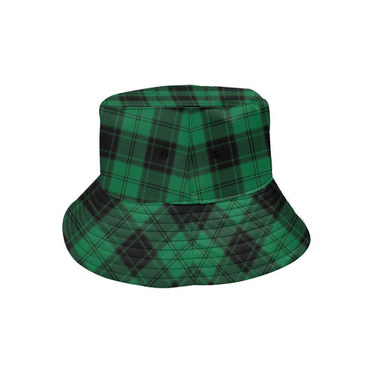 Tartan Green Print Design LKS302 Unisex Bucket Hat