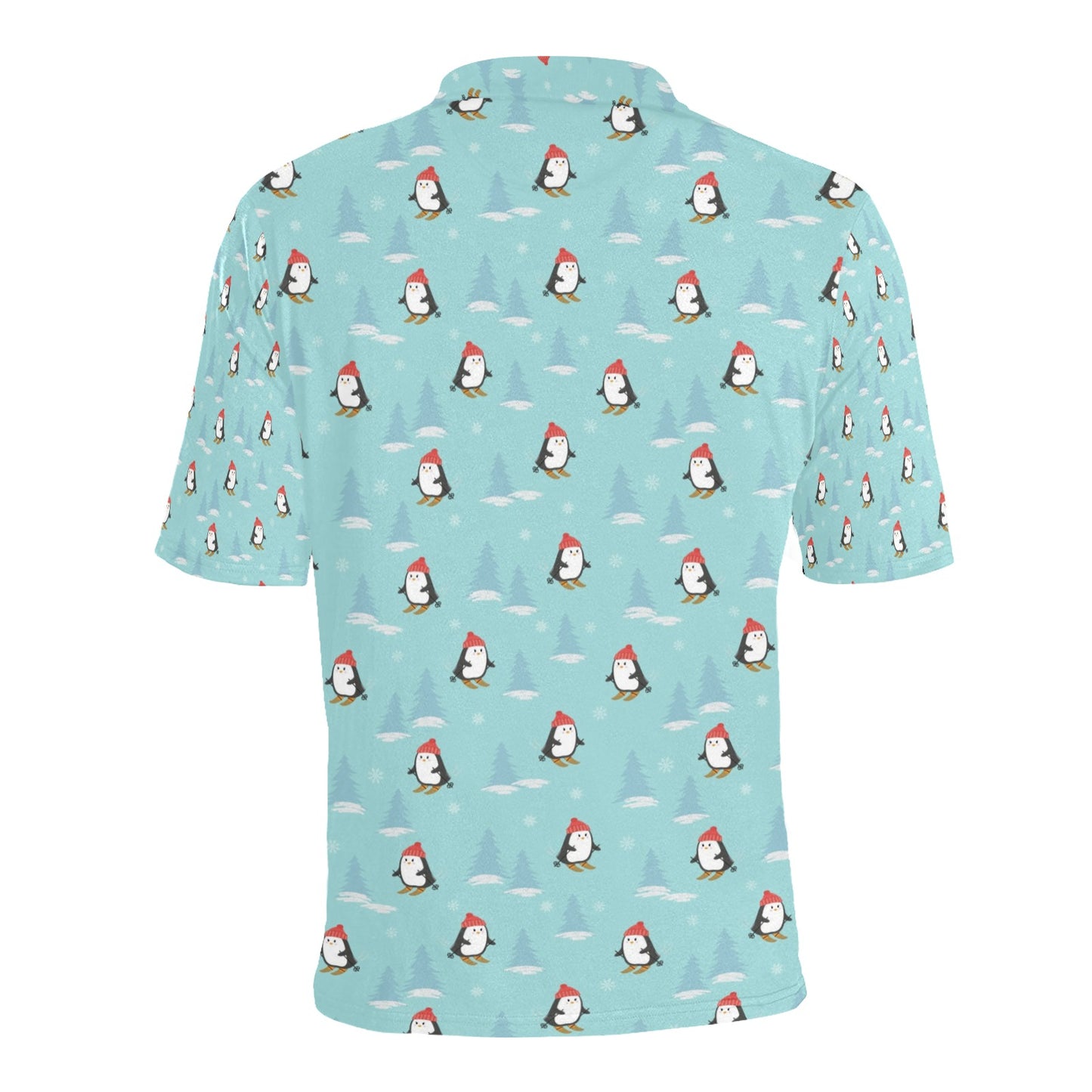 Ski Penguin Print Design LKS304 Men Polo Shirt