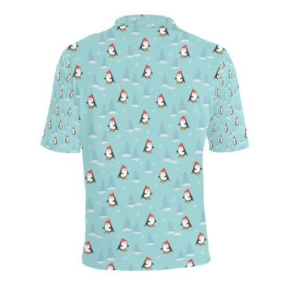 Ski Penguin Print Design LKS304 Men Polo Shirt