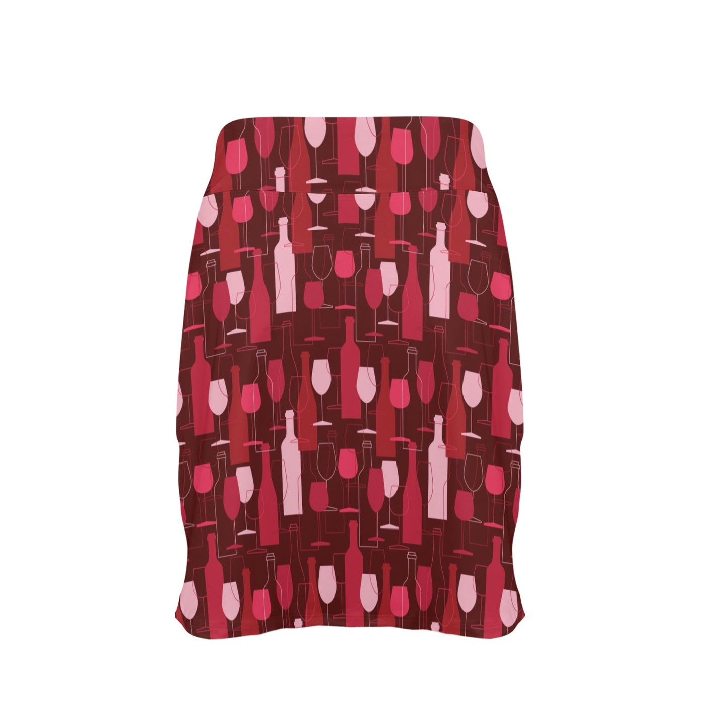 Wine Print Design LKS304 17" Golf & Pickleball Skort with Pockets