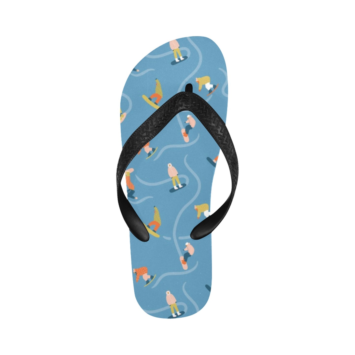 Snowboard Print Design LKS303 Flip Flops