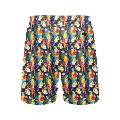 Parrot Themed Design Men's Swim Trunks Beach Shorts