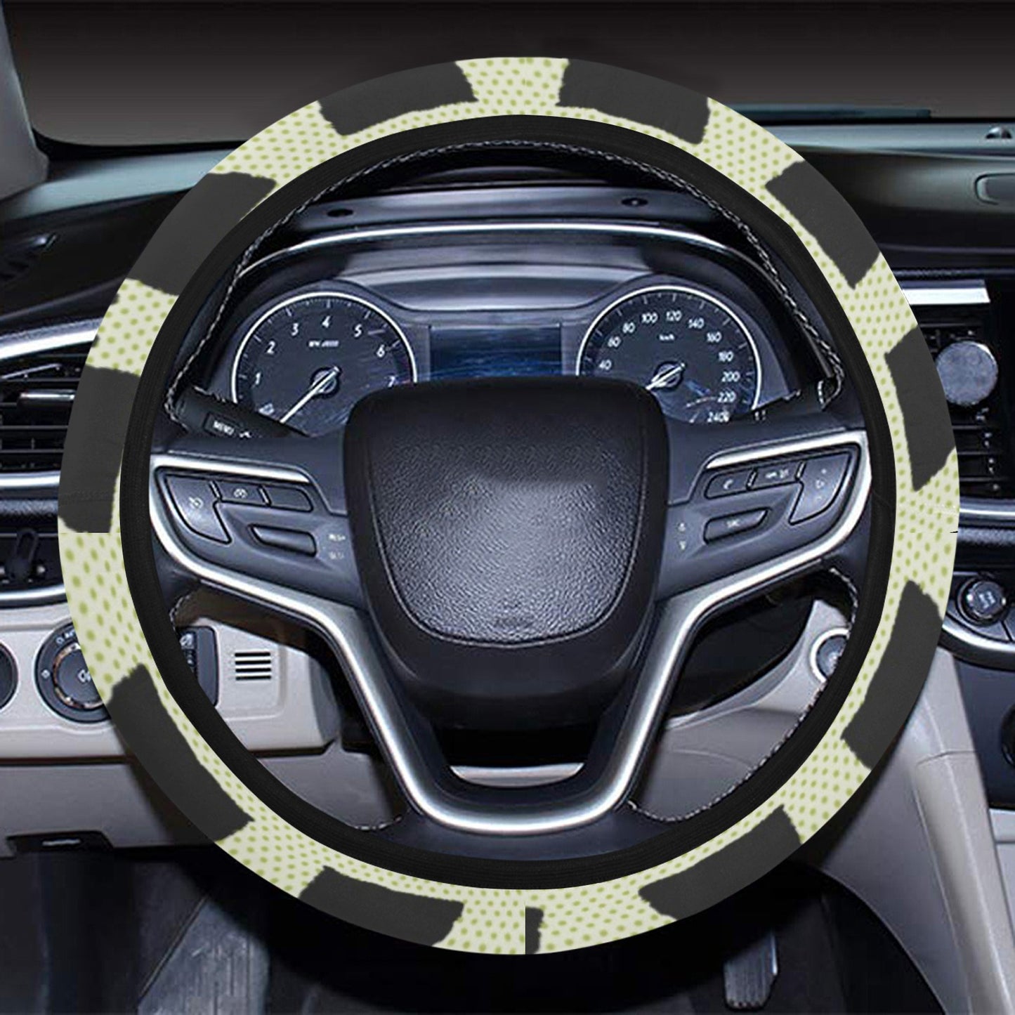 Scottish Terriers Print Design LKS304 Steering Wheel Cover with Elastic Edge