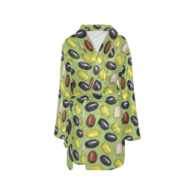 Olive Print Design LKS301 Women's Fleece Robe