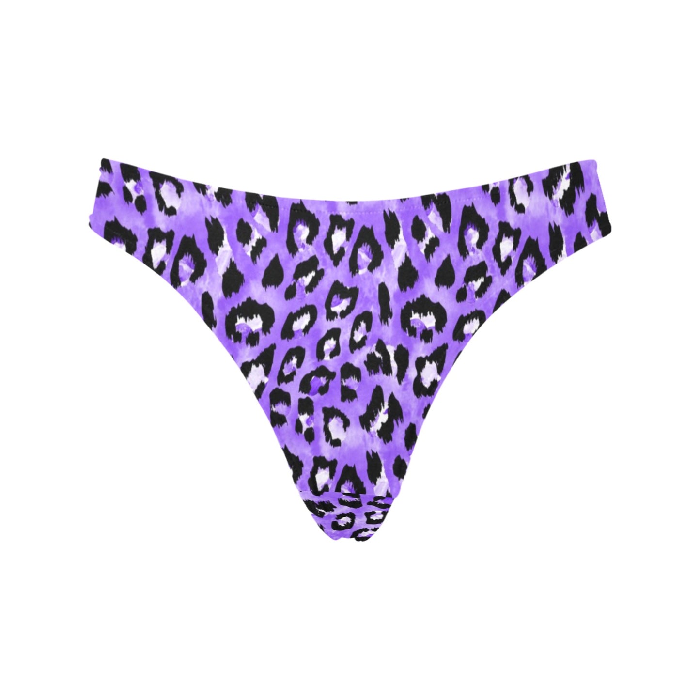 Leopard Purple Skin Print Women's Thongs