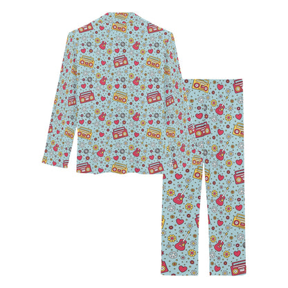Hippie Print Design LKS307 Women's Long Pajama Set