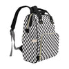 Gingham Print Design LKS402 Diaper Bag Backpack