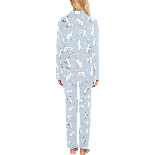 Rabbit Pattern Print Design RB06 Women's Long Pajama Set