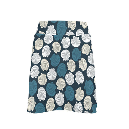 Seashell Print Design LKS3013 17" Golf & Pickleball Skort with Pockets