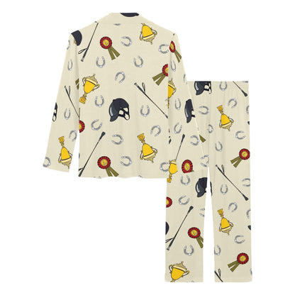 Equestrian Horseshoe Equipment Women's Long Pajama Set