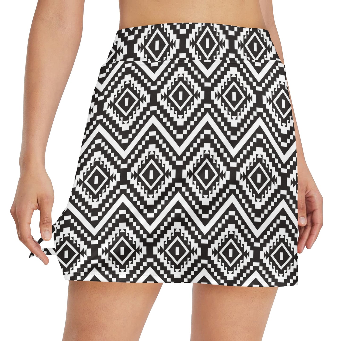 Tribal Pattern Print Design LKS303 17" Golf & Pickleball Skort with Pockets