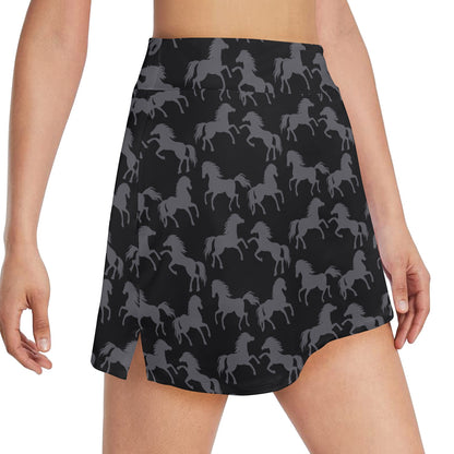Horse Print Design LKS305 17" Golf & Pickleball Skort with Pockets
