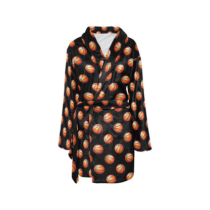 Basketball Pattern Print Design 01 Women's Fleece Robe