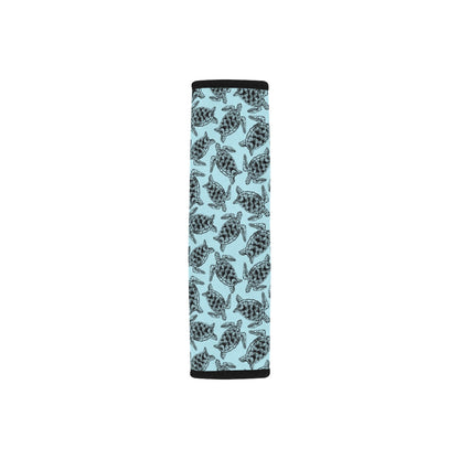 Sea Turtle Print Design LKS3010 Car Seat Belt Cover
