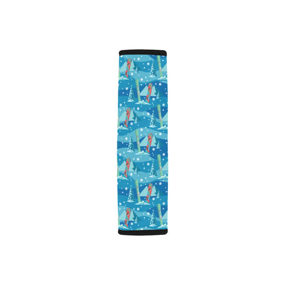 Snowboard Print Design LKS301 Car Seat Belt Cover