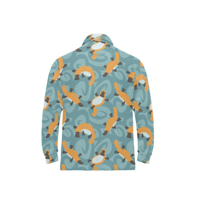 Platypus Pattern Print Design A01 Long Sleeve Polo Shirt For Men's