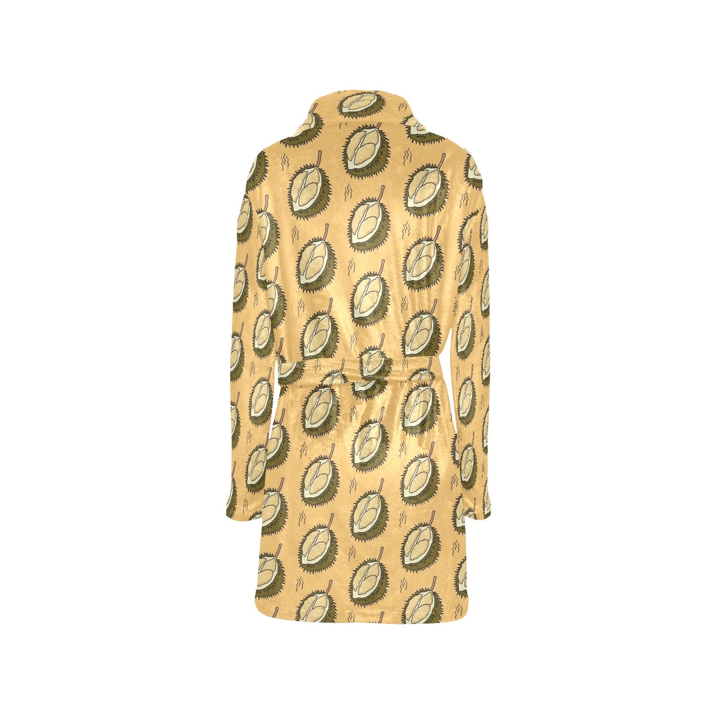 Durian Pattern Print Design DR02 Women's Fleece Robe