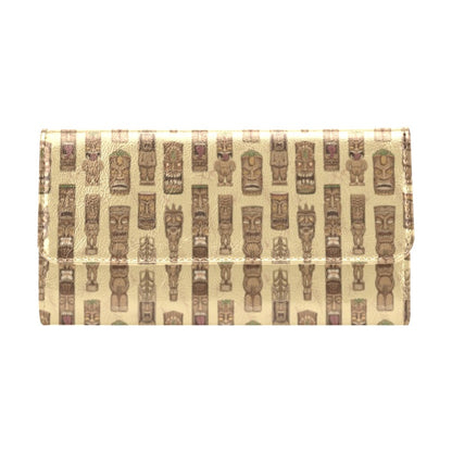 Totem Tiki Style Themed Design Women's Trifold Wallet