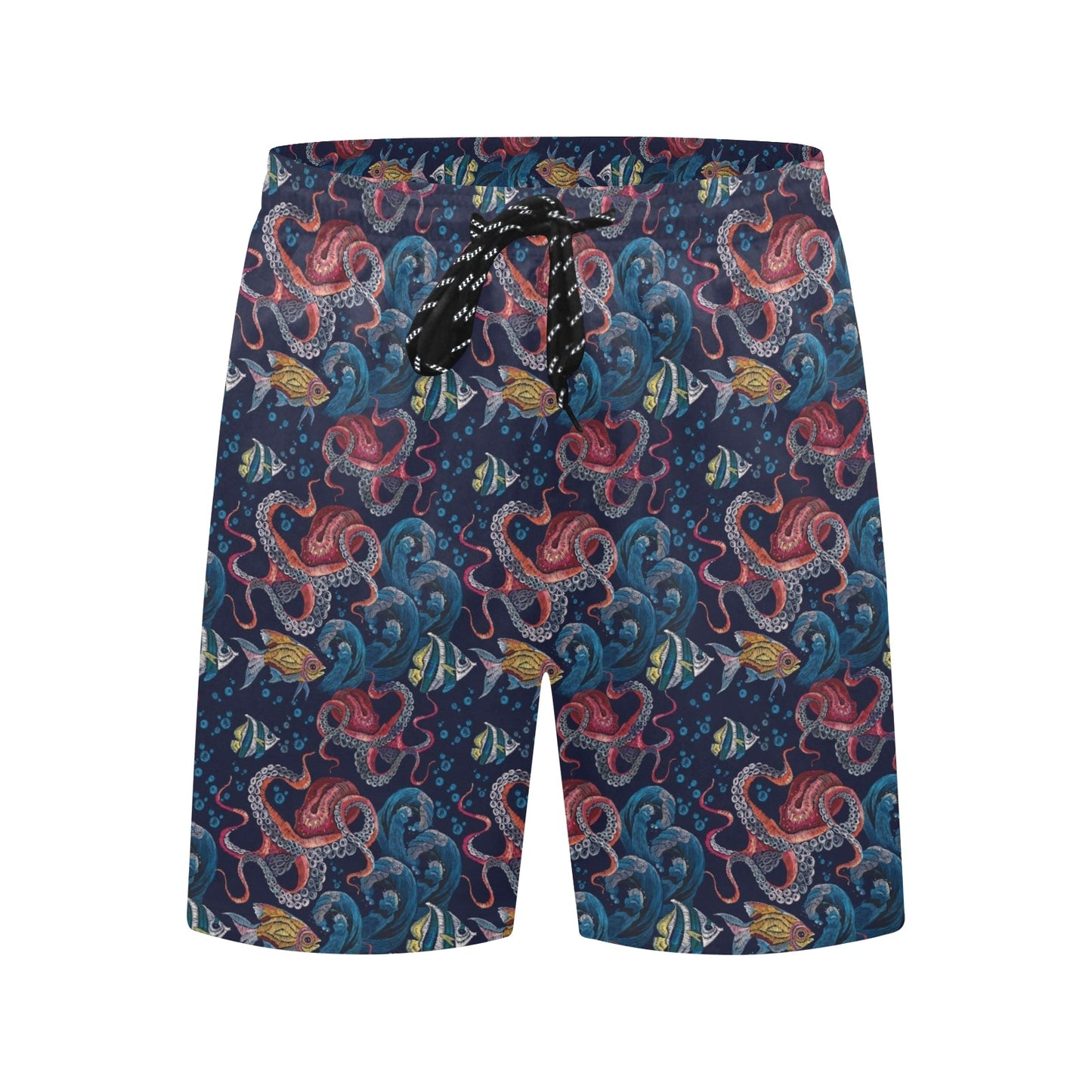 Underwater Giant Squid Print Design LKS302 Men's Swim Trunks Beach Shorts