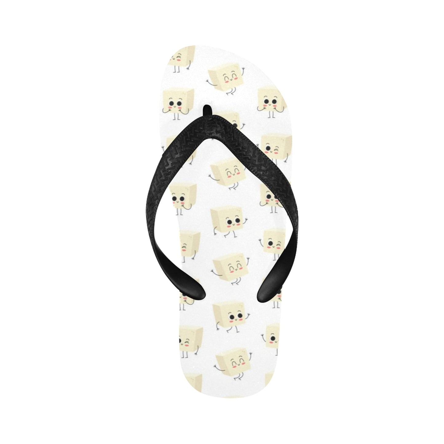 Tofu Print Design LKS301 Flip Flops
