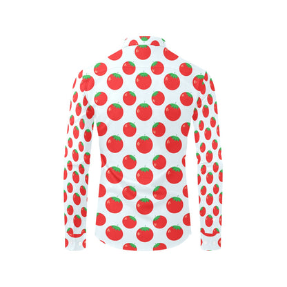 Tomato Print Design LKS307 Men's Long Sleeve Dress Shirt