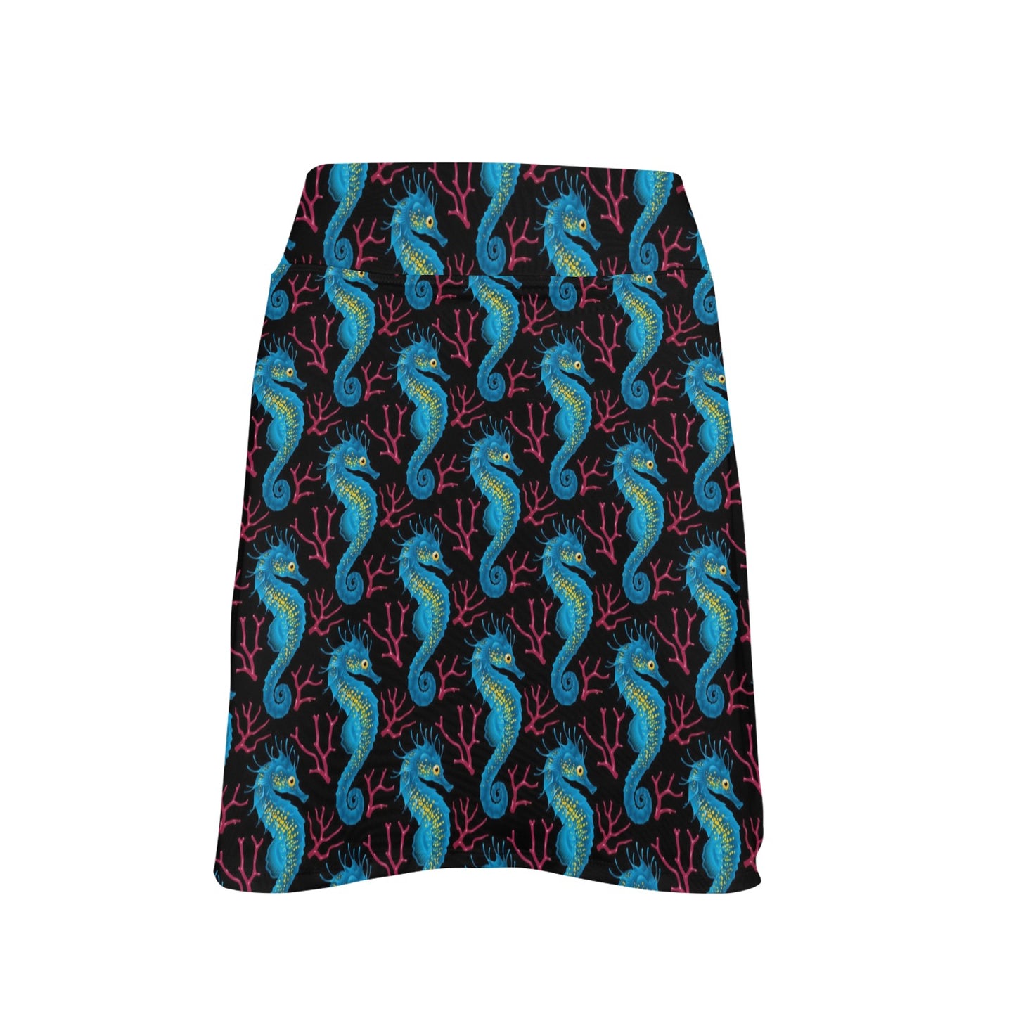 SeaHorse Print Design LKS401 17" Golf & Pickleball Skort with Pockets