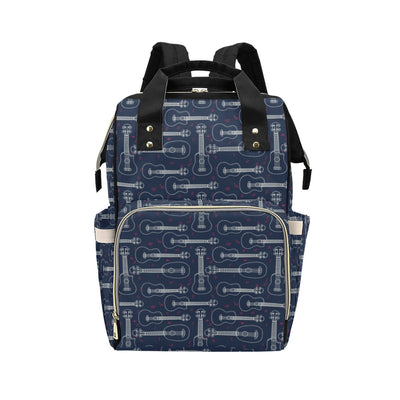 Ukulele Print Design LKS401 Diaper Bag Backpack