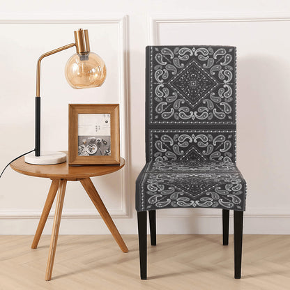 Bandana Black White Print Design LKS302 Dining Chair Slipcover