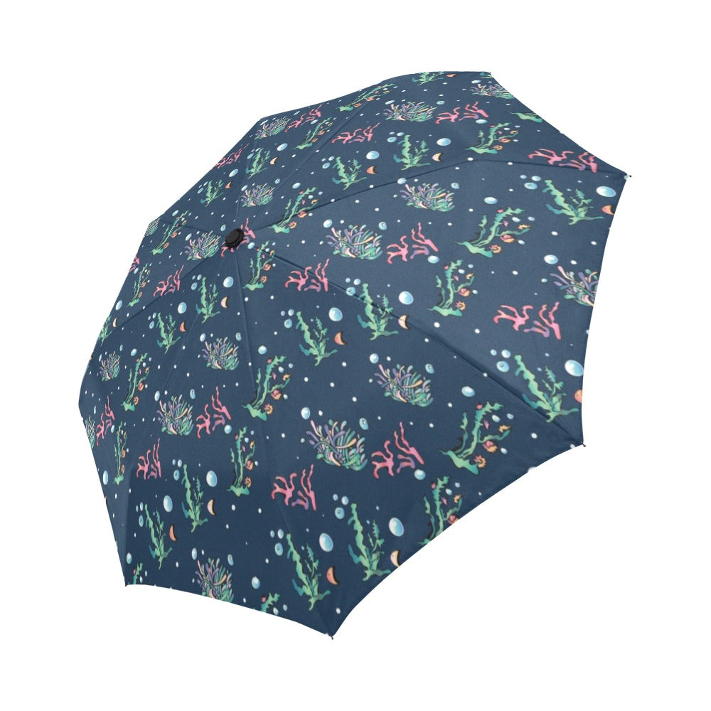 Seaweed Print Design LKS306 Anti-UV Automatic Umbrella