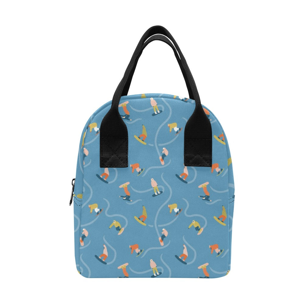 Snowboard Print Design LKS303 Insulated Lunch Bag