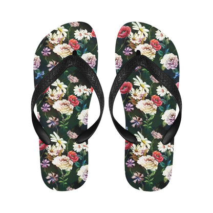 Summer Floral Print Design LKS303 Flip Flops