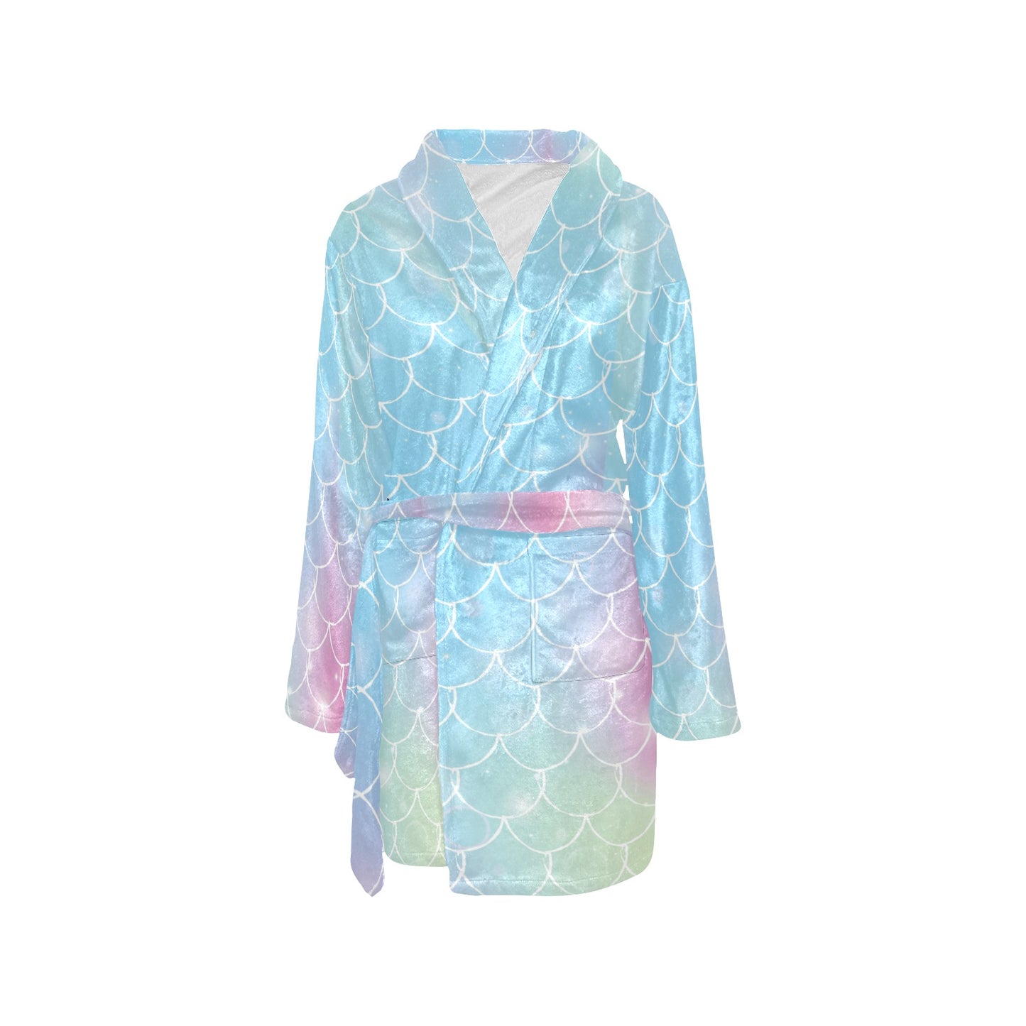 Rainbow Pattern Print Design A06 Women's Fleece Robe