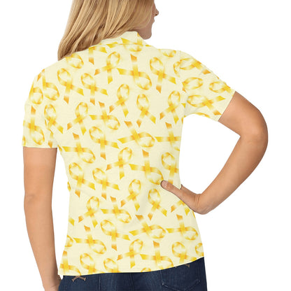 Bone cancer Pattern Print Design 01 Women's Polo Shirt