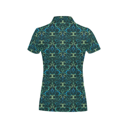 Celestial Pattern Print Design 07 Women's Polo Shirt
