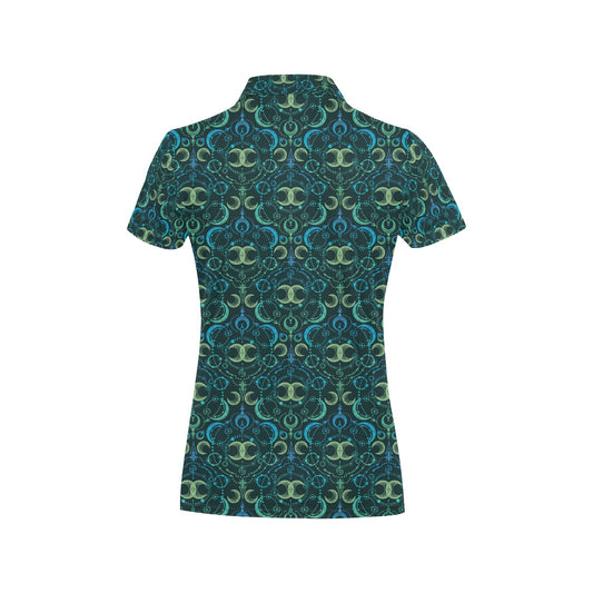 Celestial Pattern Print Design 07 Women's Polo Shirt