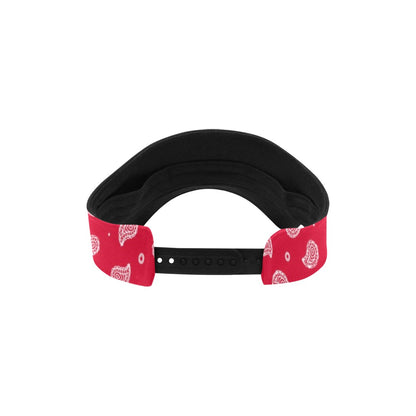 Bandana Red Paisley Print Design LKS305 Unisex Sun Visor