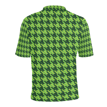 St Patricks Day Houndstooth Pattern Print LKS301 Men Polo Shirt