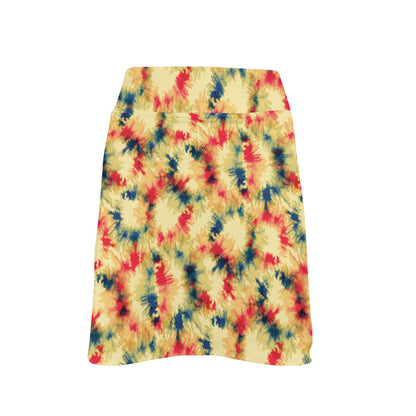 Tie Dye Print Design LKS302 17" Golf & Pickleball Skort with Pockets