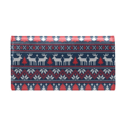 Reindeer Print Design LKS405 Women's Trifold Wallet