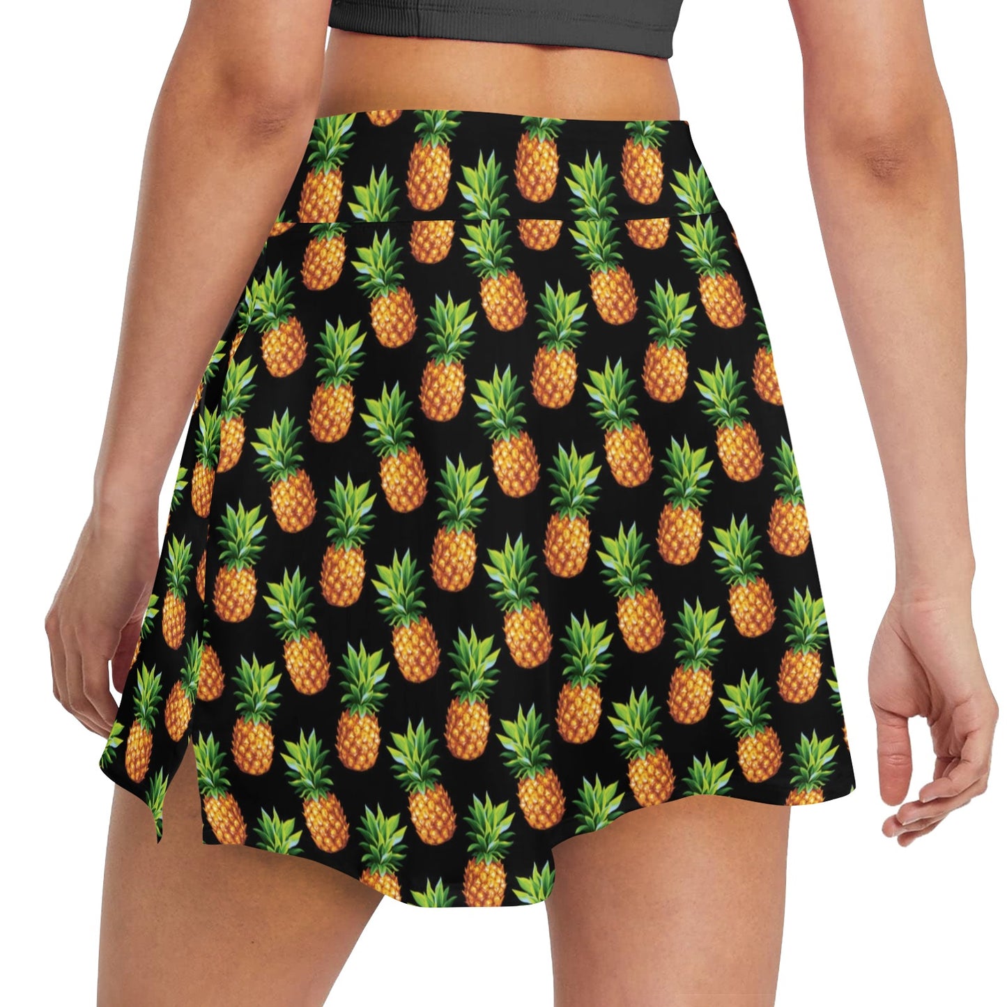 Pineapple Cute Print Design Pattern 17" Golf & Pickleball Skort with Pockets