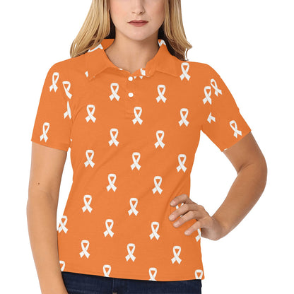 Appendix cancer Pattern Print Design 01 Women's Polo Shirt