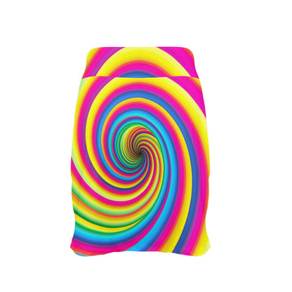 Vortex Twist Swirl Rainbow Design 17" Golf & Pickleball Skort with Pockets