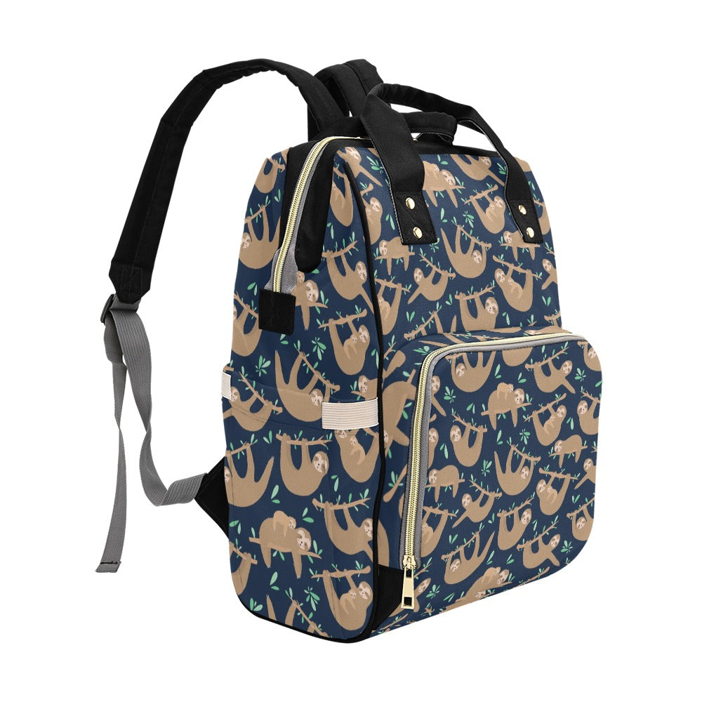 Sloth Print Design LKS307 Diaper Bag Backpack