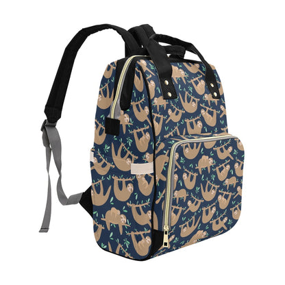 Sloth Print Design LKS307 Diaper Bag Backpack