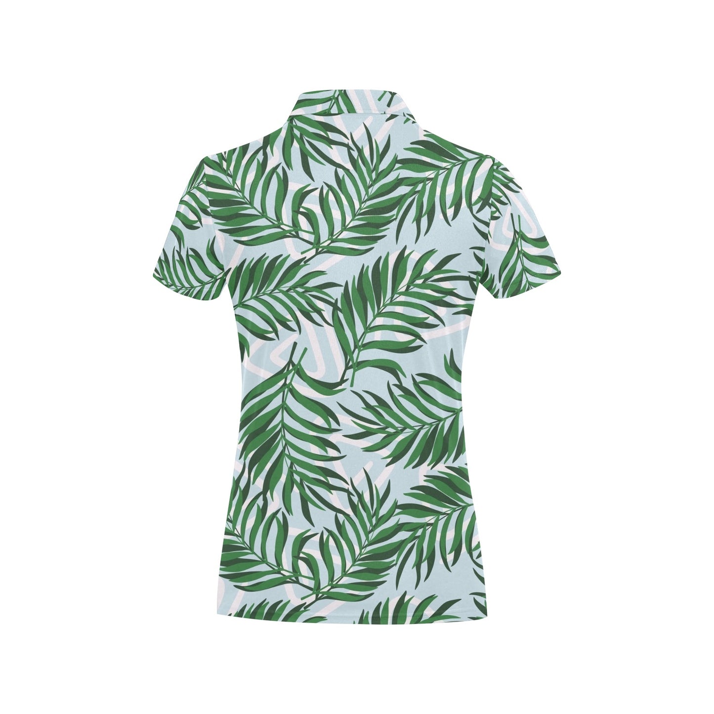 Palm Leaves Pattern Print Design PL06 Women's Polo Shirt