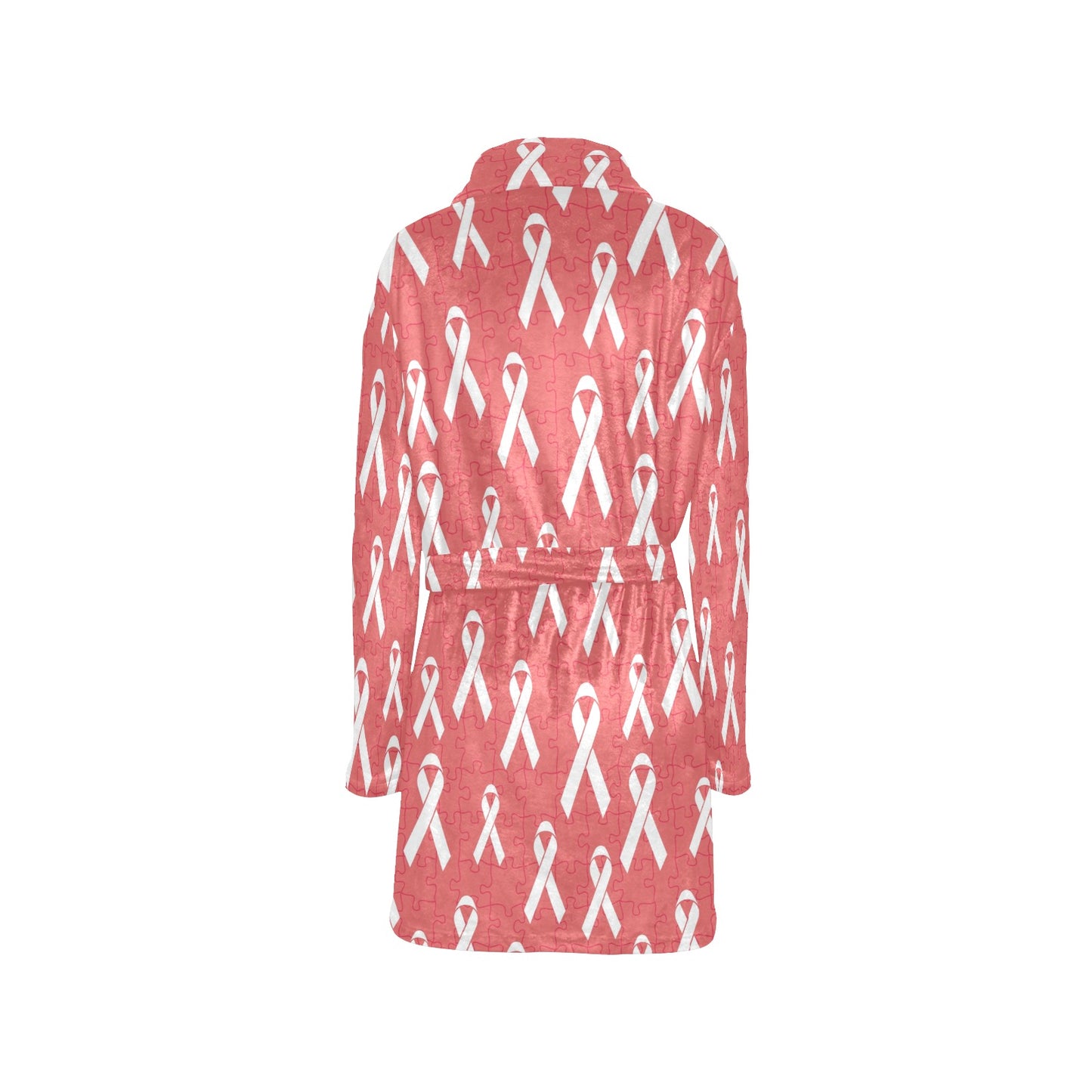 Autism Awareness Ribbon Design Print Women's Fleece Robe