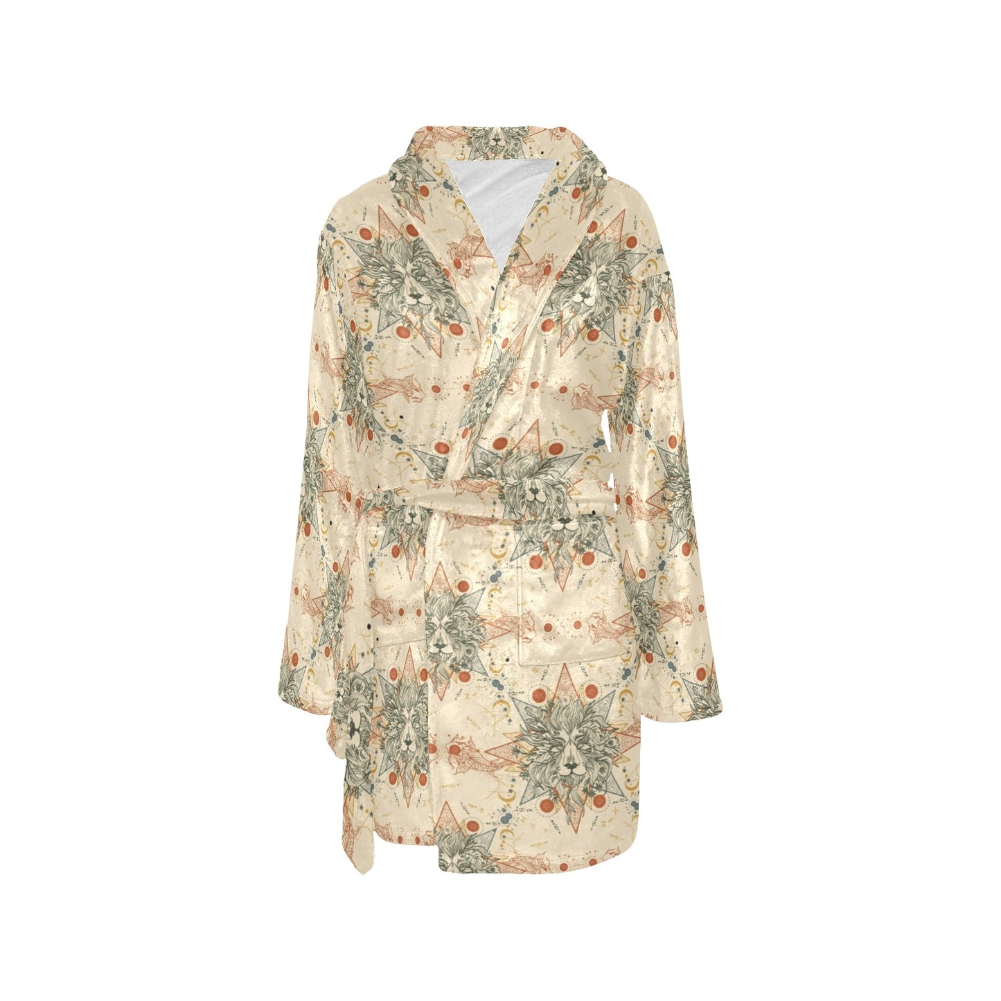 Leo Pattern Print Design 02 Women's Fleece Robe