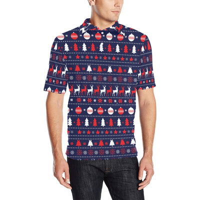 Reindeer Print Design LKS404 Men Polo Shirt