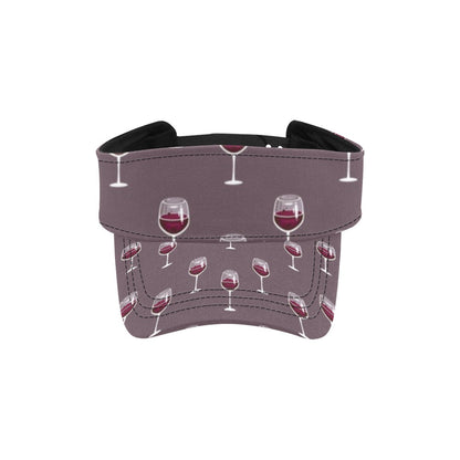 Wine Glass Pattern Print Design LKS305 Unisex Sun Visor